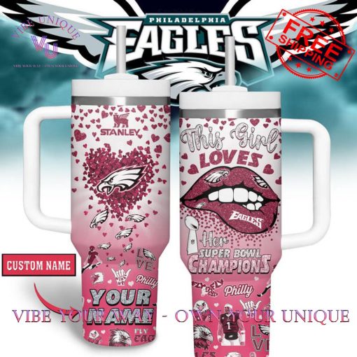 Philadelphia Eagles Super Bowl Champions Custom Name Limited Edition Stanley Tumbler