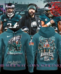 Philadelphia Eagles Super Bowl LIX 2025 2X Champions Limited Edition Hoodie