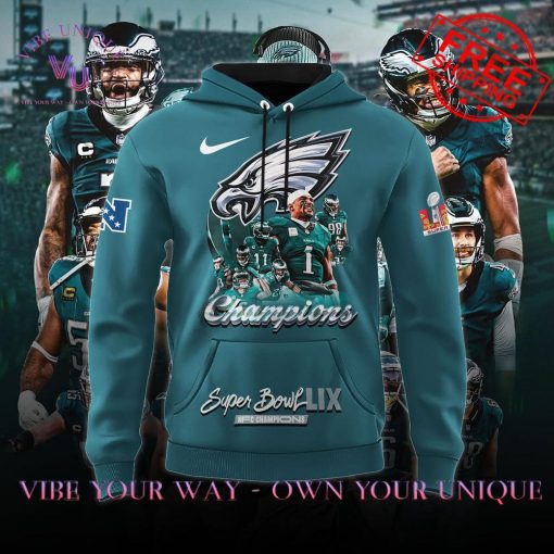 Philadelphia Eagles Super Bowl LIX 2025 2X Champions Limited Edition Hoodie