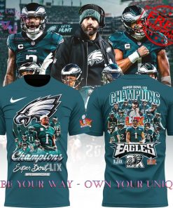 Philadelphia Eagles Super Bowl LIX 2025 2X Champions Limited Edition T-Shirt