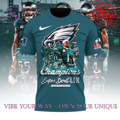 Philadelphia Eagles Super Bowl LIX 2025 2X Champions Limited Edition T-Shirt