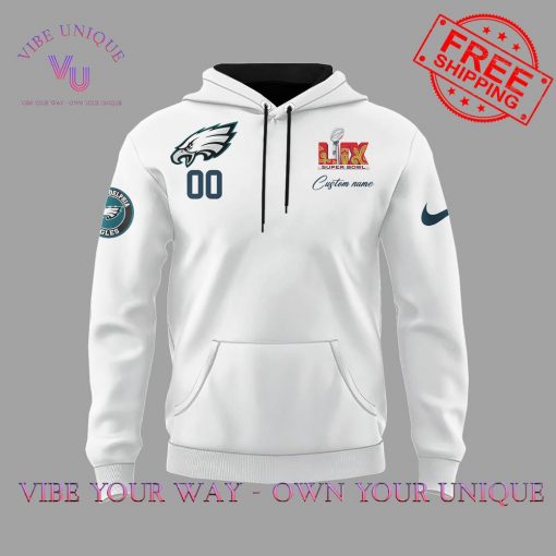 Philadelphia Eagles Super Bowl LIX 2025 Champions Custom Name Limited Edition Hoodie