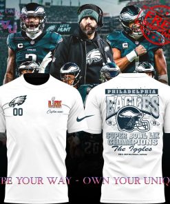 Philadelphia Eagles Super Bowl LIX 2025 Champions Custom Name Limited Edition T-Shirt