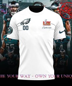 Philadelphia Eagles Super Bowl LIX 2025 Champions Custom Name Limited Edition T-Shirt