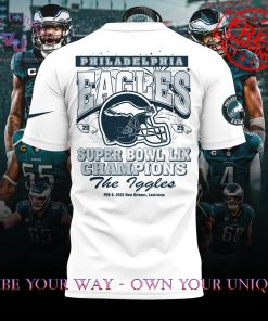 Philadelphia Eagles Super Bowl LIX 2025 Champions Custom Name Limited Edition TShirt 3