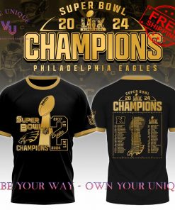 Philadelphia Eagles Super Bowl LIX Champions Golden Limited Edition T-Shirt