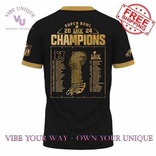 Philadelphia Eagles Super Bowl LIX Champions Golden Limited Edition T-Shirt