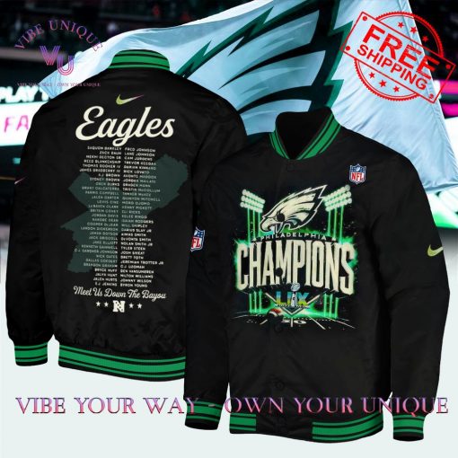 Philadelphia Eagles Super Bowl LIX Champions Limited Edition Bomber Jacket