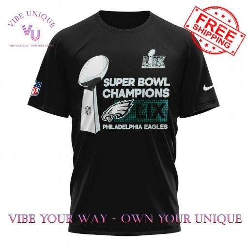 Philadelphia Eagles Super Bowl LIX Champions Signature Room Trophy Black T-Shirt