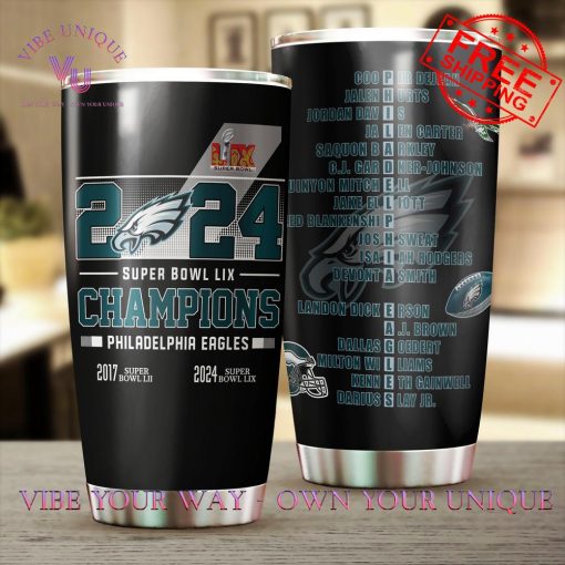 Philadelphia Eagles Super Bowl LIX Champions Special Edition Tumbler