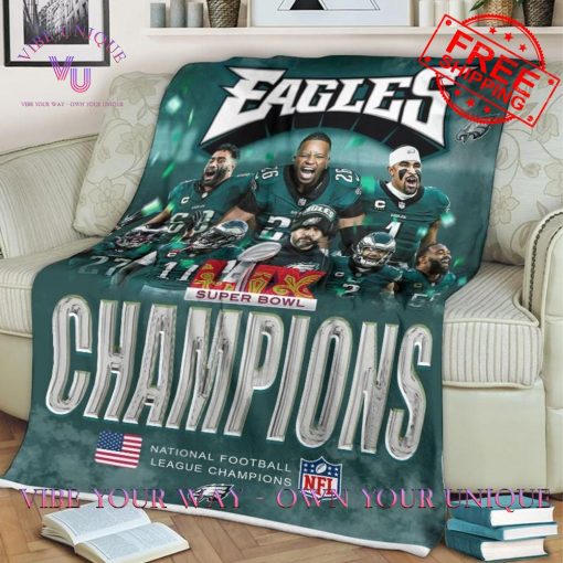 Philadelphia Eagles Super Bowl LIX Champions Victory Memorabilia Limited Edition Blanket