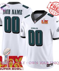 Philadelphia Eagles Super Bowl LIX Patch Vapor Premium Special Edition Custom Jersey