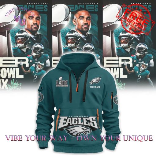 Philadelphia Eagles Super Bowl LIX Quarter Premium Limited Edition Zip Hoodie