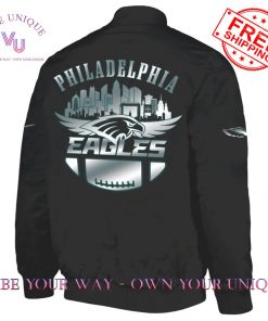 Philadelphia Eagles White Black 2025 Limited Edition Bomber Jacket