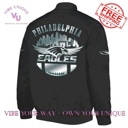 Philadelphia Eagles White Black 2025 Limited Edition Bomber Jacket