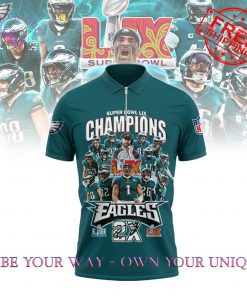 Philadelphia Eagles Super Bowl LIX 2025 2X Champions Limited Edition Polo