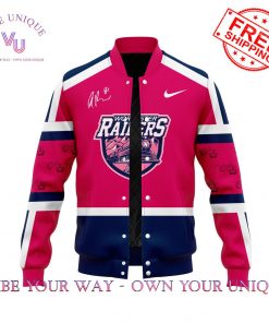 Pink In The Rink Worcester Railers Signed Anthony Repaci Limited Edition Baseball Jacket