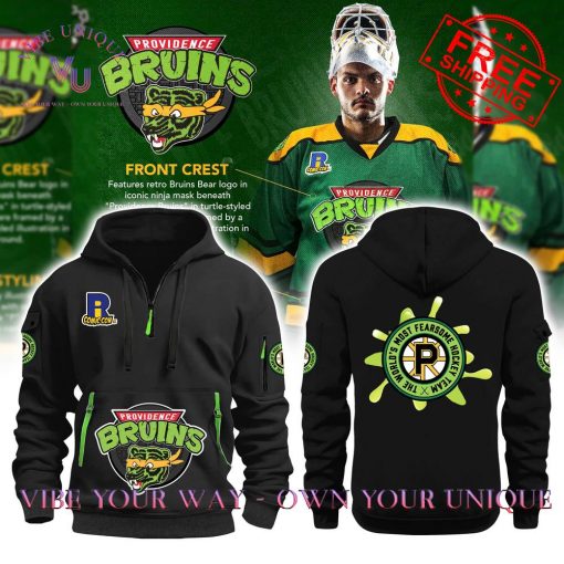 Providence Bruins Ninja Turtles Comic Limited Edition Half Zip Hoodie