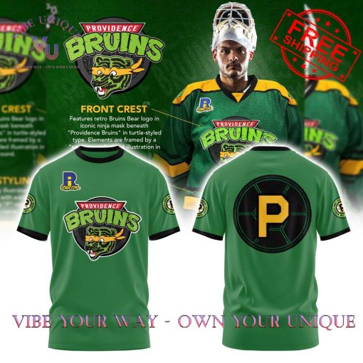 Providence Bruins Ninja Turtles Powered Comic Special Edition T-Shirt