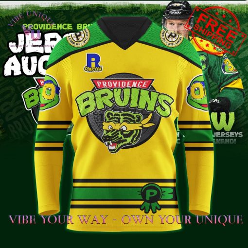 Providence Bruins TMNT Custom Name Limited Edition Hockey Jersey