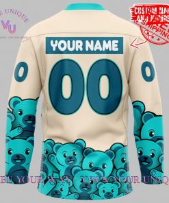 San Jose Barracuda Teddy Bear Toss Premium Special Edition Hockey Jersey