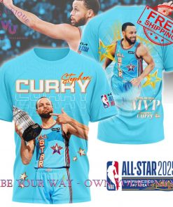 Stephen Curry NBA All Star 2025 MVP Limited Edition Light Blue Shirt Collection