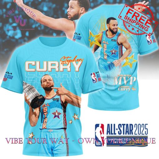 Stephen Curry NBA All Star 2025 MVP Limited Edition Light Blue Shirt Collection