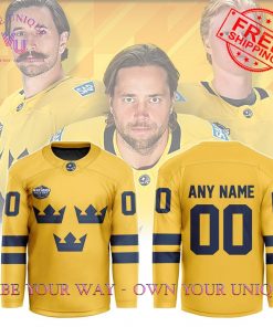 Sweden 4 Nations Face-Off Custom Name Limited Edition Hookey Jersey