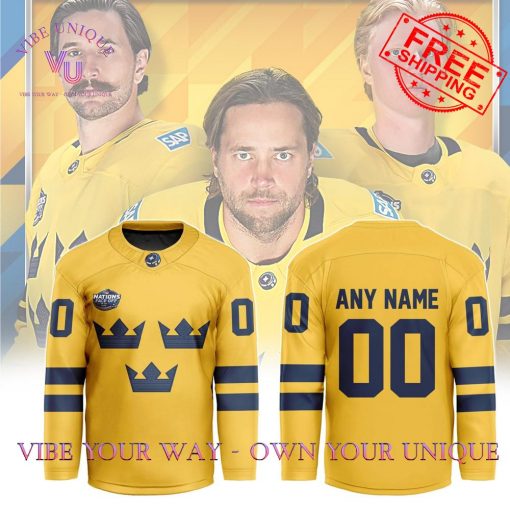 Sweden 4 Nations Face-Off Custom Name Limited Edition Hookey Jersey