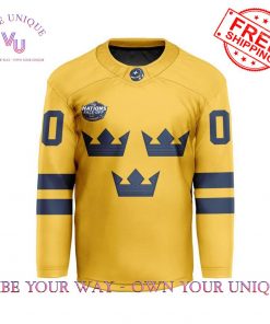 Sweden 4 Nations Face-Off Custom Name Limited Edition Hookey Jersey