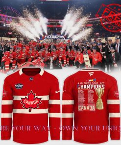 Team Canada 2025 Champions 4 Nations Face-Off Special Edition Red Jersey