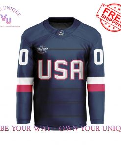 USA 4 Nations Face-Off Custom Name Limited Edition Hookey Jersey