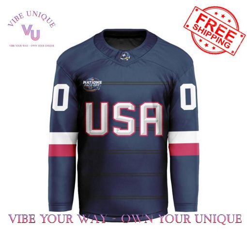 USA 4 Nations Face-Off Custom Name Limited Edition Hookey Jersey