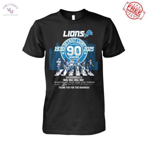 Detroit Lions Legacy 90 Seasons Limited Edition T-Shirt