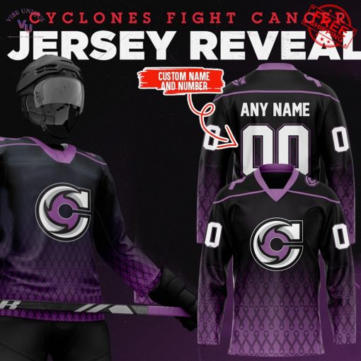 Fight Cancer Night Cincinnati Cyclones Custom Name Limited Edition Jersey