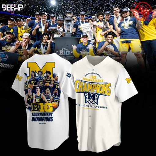 Michigan Wolverines Big Ten Men’s Basketball Conference Tournament 2025 Champions Special Jersey