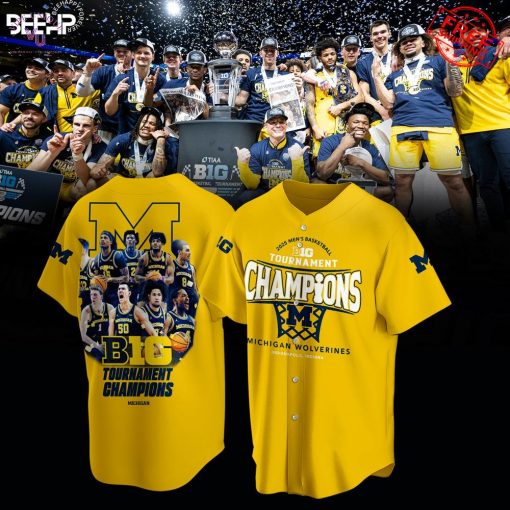 Michigan Wolverines Big Ten Men’s Basketball Conference Tournament 2025 Champions Special Jersey
