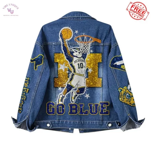 Michigan Wolverines Go Blue Limited Edition Denim Jacket