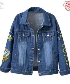 Michigan Wolverines Go Blue Limited Edition Denim Jacket 3