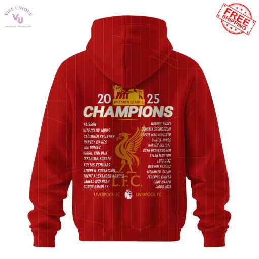 Liverpool Premier League Champions 2025 Limited Hoodie