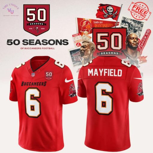 Tampa Bay Buccaneers Celebrate 50th Season Special Football Jersey