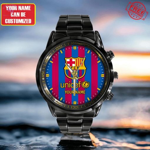 FC Barcelona Unicef Custom Name Special Stainless Steel Watch