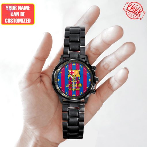 FC Barcelona Unicef Custom Name Special Stainless Steel Watch