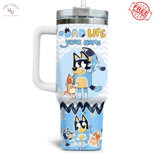 Bluey Father’s Day Edition Custom Name Limited Stanley Tumbler