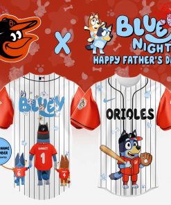 Bluey Night Happy Father’s Day 2025 Baltimore Orioles Special Baseball Jersey
