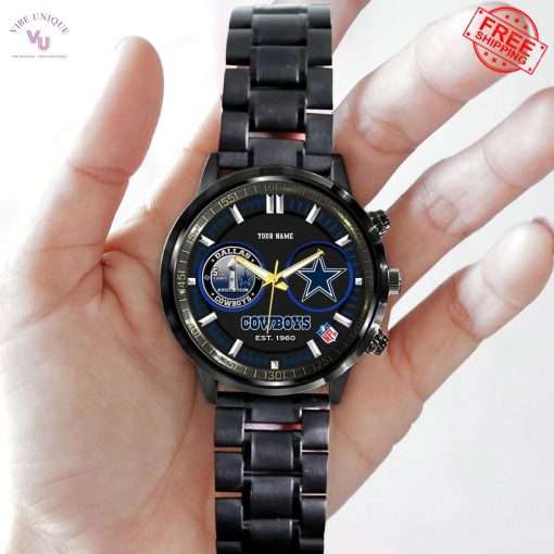 Dallas Cowboys 5 Time Champions Custom Name Limited Stainless Steel Watch