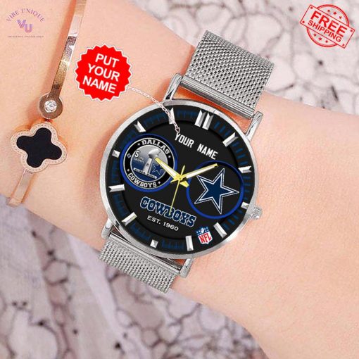 Dallas Cowboys 5 Time Champions Custom Name Limited Stainless Steel Watch