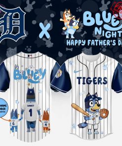 Detroit Tigers Bluey Night Happy Father’s Day 2025 Limited Jersey