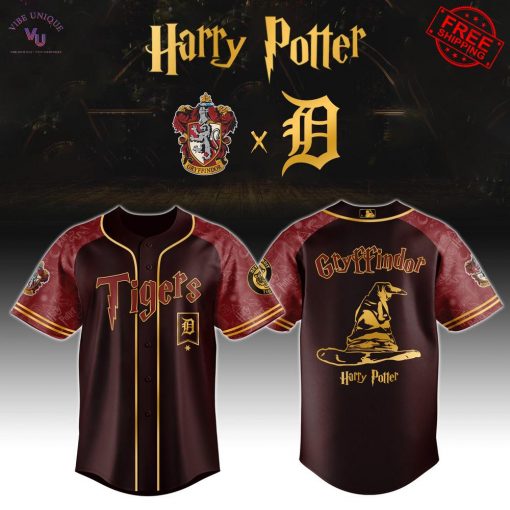 Detroit Tigers x Houses of Hogwarts Limited Baseball Jersey