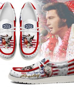 Elvis Presley Red White Blue Limited Hey Dude Shoes